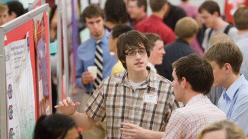 Student Answers Questions During a Presentation