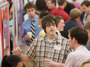 Student Answers Questions During a Presentation