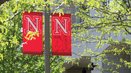 UNL light post banner